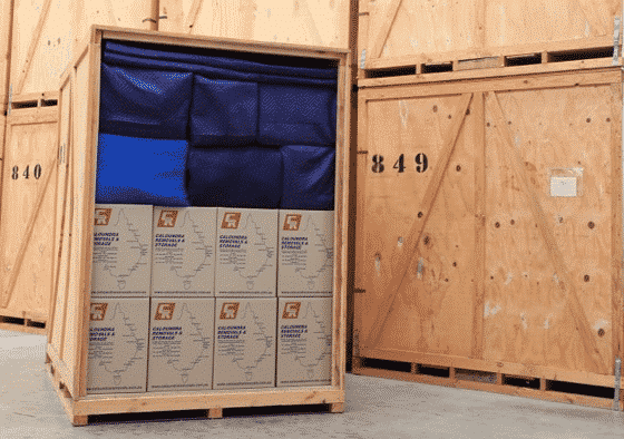 Cardboard Boxes in a Packing Crate — Caloundra Removals & Storage in Sunshine Coast, QLD