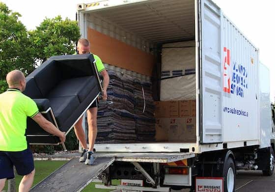 Movers Loading Truck — Caloundra Removals & Storage in Sunshine Coast, QLD