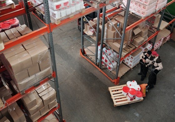Workers Loading a Pallet in the Warehouse — Caloundra Removals & Storage in Sunshine Coast, QLD