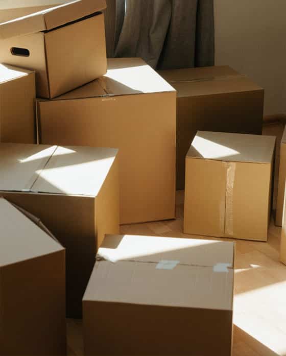 Cardboard Boxes at the Old Apartment — Caloundra Removals & Storage in Sunshine Coast, QLD