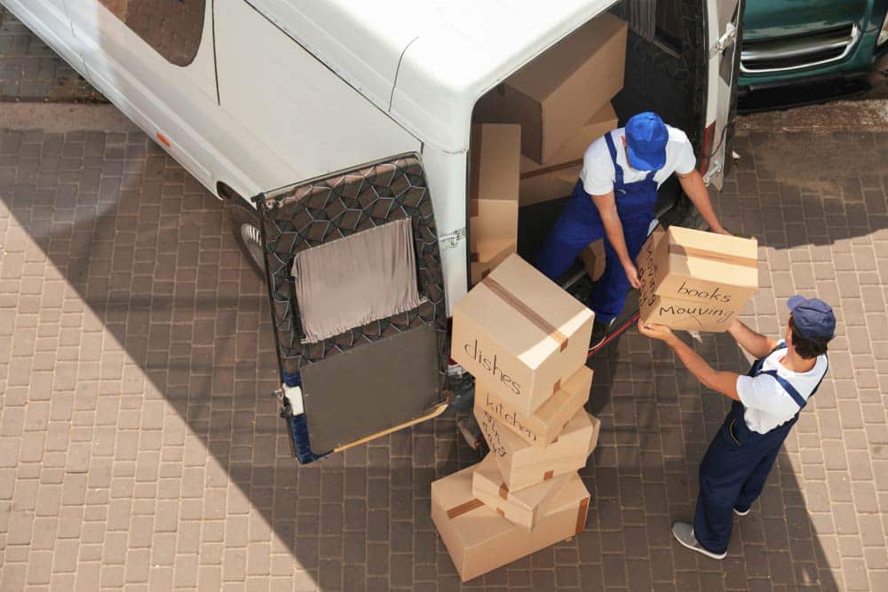 Loading Boxes On Van
