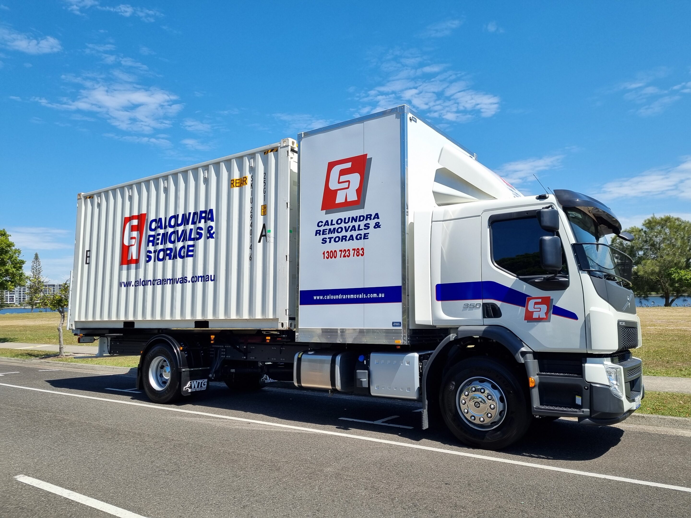 Fuso XB72HK Townsville Truck Parked In Fleet — Caloundra Removals & Storage in Sunshine Coast, QLD