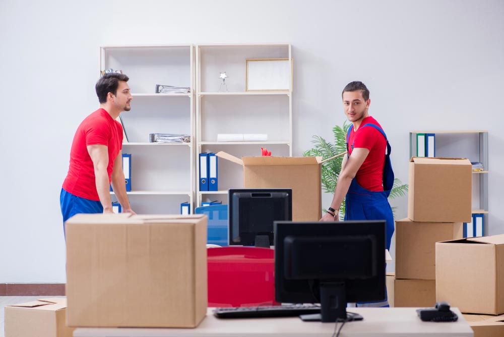 Office Removalists On The Sunshine Coast Carefully Moving The Items On The Office