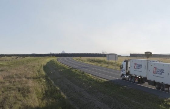 Wide Shot Of Right Side Of Truck On The Road — Caloundra Removals & Storage in Sunshine Coast, QLD