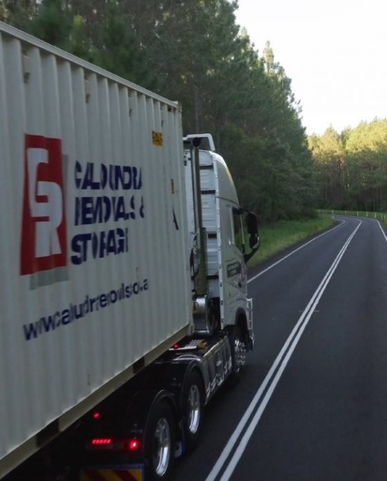 Close-Up Shot Of Back Side Of Truck On The Road — Caloundra Removals & Storage in Sunshine Coast, QLD