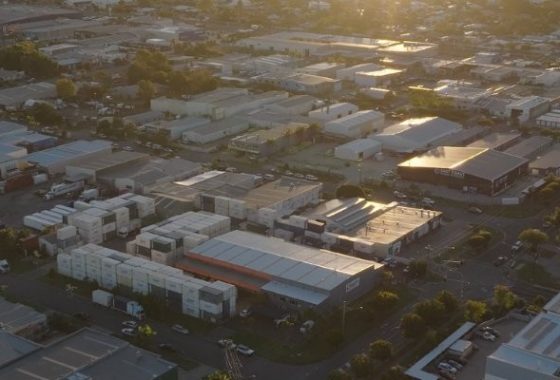 Aerial Shot Of Warehouse Company Business — Caloundra Removals & Storage in Sunshine Coast, QLD