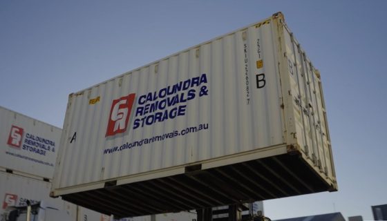 Lifting Container Van For Removals And Storage Customer Service — Caloundra Removals & Storage in Sunshine Coast, QLD