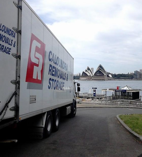 Sydney Uplift Truck Parked Near Sydney Opera House — Caloundra Removals & Storage in Sunshine Coast, QLD